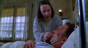 Kathy Bates and James Caan in MGM's Misery