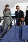 La descente d'avion de Carla Bruni et Nicolas Sarkozy