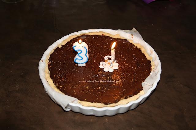 Tarte chocolat noisettes sans gluten et sans lait