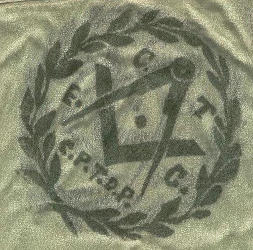 Un mouchoir imprimé de Compagnon Passant tailleur de pierre