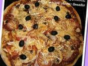 Pizzas maison tomates-ch&egrave;vre-pesto &amp; curry-poulet-poivrons-mozzarella
