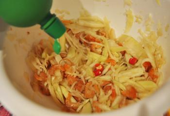 Salade de mangue verte et crevettes