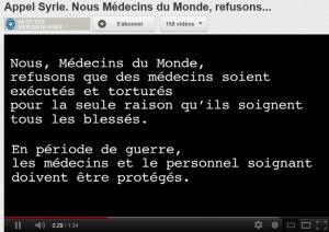 SYRIE: Médecins du Monde refuse l’instrumentalisation de la médecine – MdM