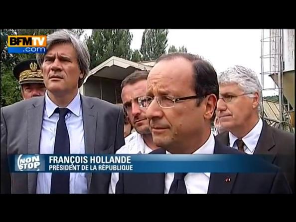 François Hollande à Monlezun (Gers)