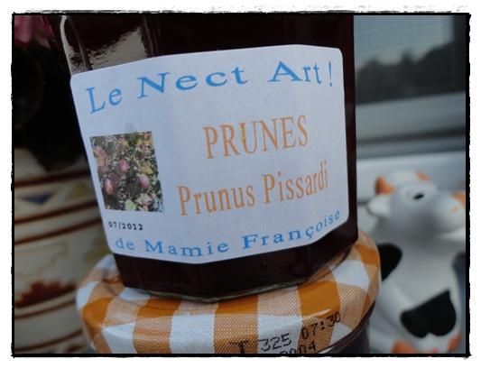 Confiture de prunes du prunus 