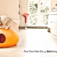 Poo Poo Pee Do - La litiere pour chats version orange