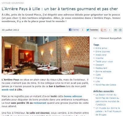 L’Arrière Pays à Lille : un bar à tartines gourmand et pas cher