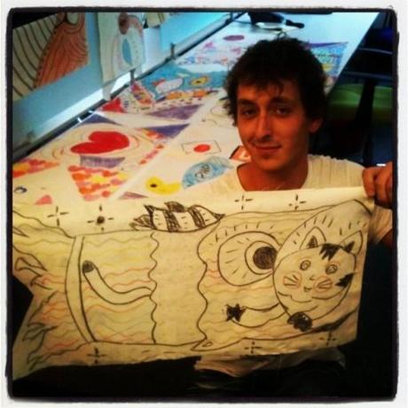 nicolas Creads fait son workshop pour Fukushima