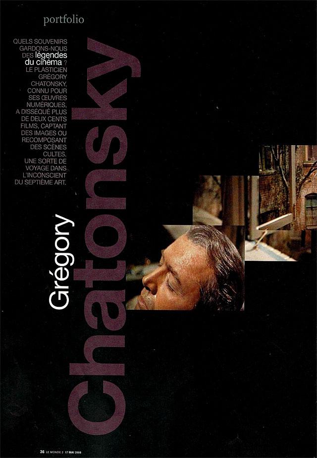 Le cinéma vu par Grégory Chatonsky (Le Monde 2)