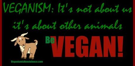 Veganism : it's not about us, it's about other animals. Be vegan.