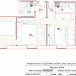 Plan d'aménagement général de l'appartement Bibliothèque