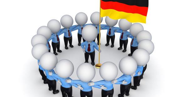 Cercle de personnes en Allemagne