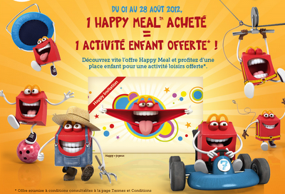 Macdonald's: 1 activité offerte pour tout achat d'1 Happy Meal
