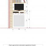 Plan de conception du meuble TV par Laurence Garrisson