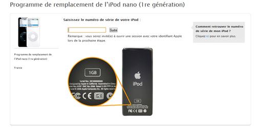 ipod nano programme remplacement Surchauffe de liPod nano 1ère génération : Apple offre un remplacement gratuit