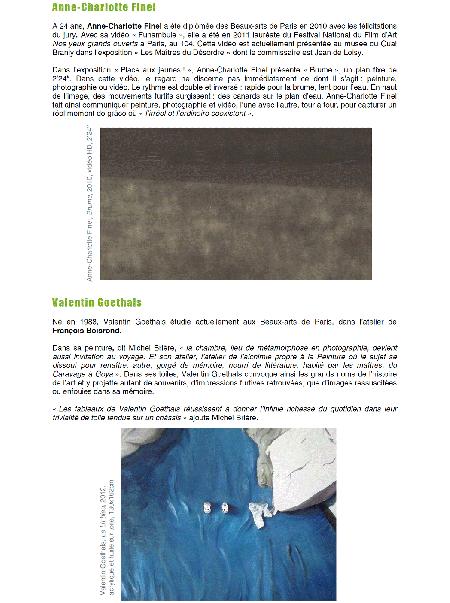 Galerie GUILLAUME  prochainement “place aux jeunes” le 26 Septembre 2012