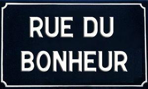 plaque rue bonheur