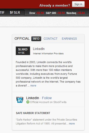 Linkedin ($LNKD) compte 175 millions de membres à présent !