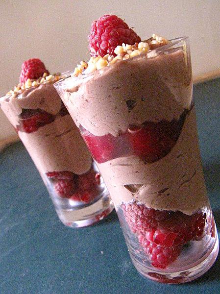 Soupe chinoise. Verrine framboise nutella 023