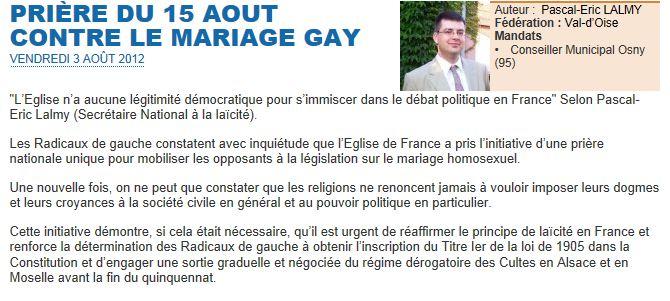 Le PRG réagit à la prière catholique du 15 aout. dans Le Radicalisme prgl1