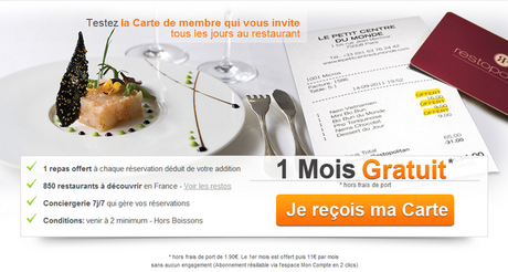 Restopolitain: 1 mois gratuit sans aucun engagement