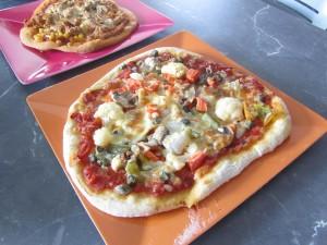 pizza légumes et chorizo
