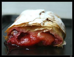 Strudel prune groseille