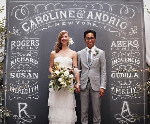 Decoration de mariage avec de la craie: un truc de fous…