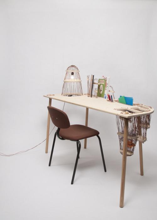 Bureau câblé Land(e)scape par Elodie Elsenberger