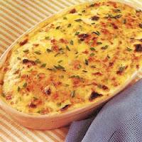 Gratin d'œufs et de jambon