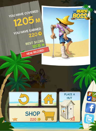 Voila Capture75 THe Beach Boss: le premier jeu de Chocolapps sur iPhone/iPad