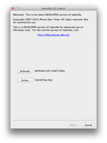 Jailbreak iOS 6 Bêta 4, compatible avec Redsn0w 0.9.13dev3...