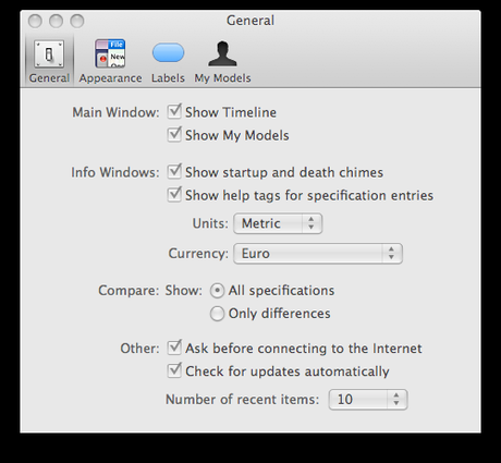 screen capture 2 Application Mac : MacTracker
