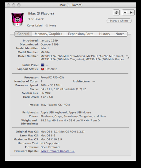 screen capture 4 Application Mac : MacTracker