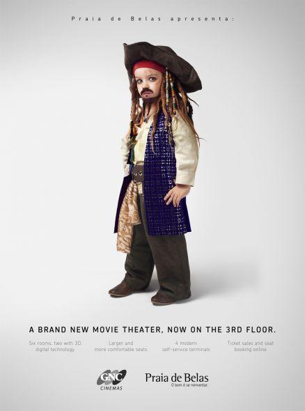 Affiches de pub moopignonnes: Jack Sparrow, Cruella d’Enfer, Forrest Gump…