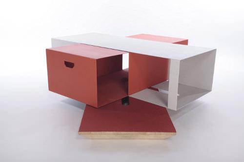 Cargo la table basse à déploiement par Frédéric Saulou