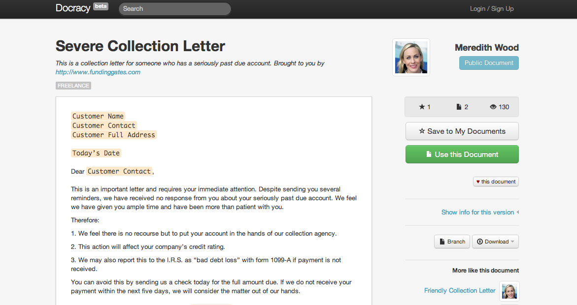 docracy, capture d'écran