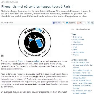iPhone, dis-moi où sont les happy hours à Paris !