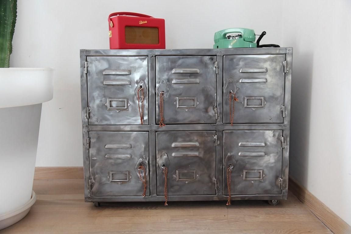 Meuble 6 casiers boîte aux lettres