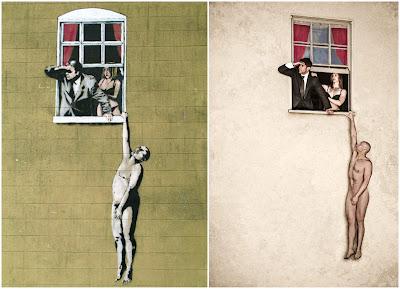Photographie, street art : You are not Banksy, le photographe Nick Stern reproduit les scènes des graffs de Banksy