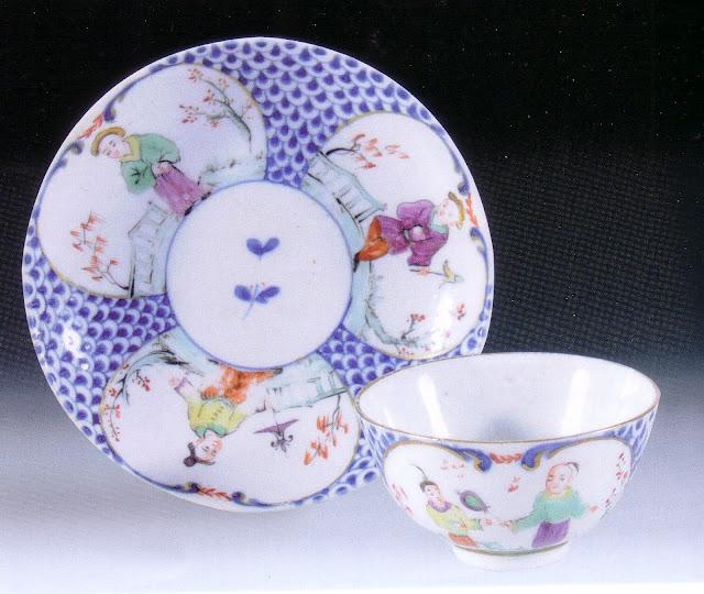 Porcelaines provenant de la manufacture Cozzi de Venise, entre 1760 et 1780