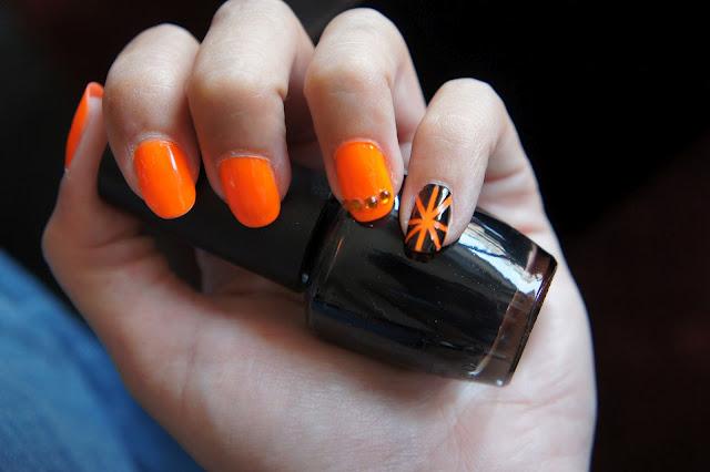 (Kleancolor + OPI) Neon Orange, Strass et Fantaisie