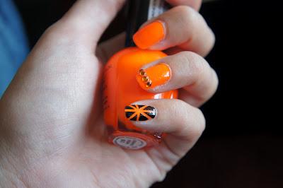 (Kleancolor + OPI) Neon Orange, Strass et Fantaisie