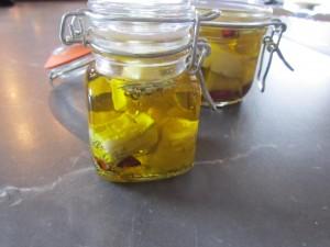 petits fromages marinés