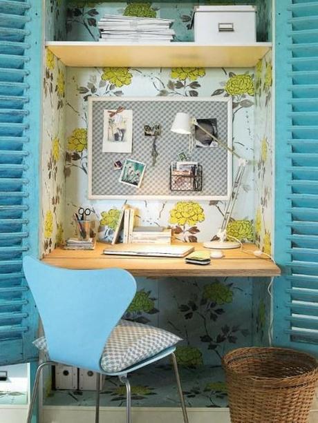 Gain de place : créez votre bureau dans une armoire