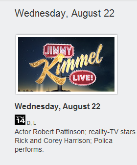 Robert Pattinson sera au Jimmy Kimmel Live