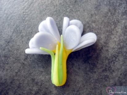 fleurs mauves porcelaine froide
