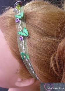 headband/bracelet vert pomme