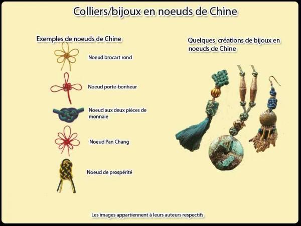 Colliers en noeud de Chine 600x450 De superbes bijoux créés grâce à des nœuds