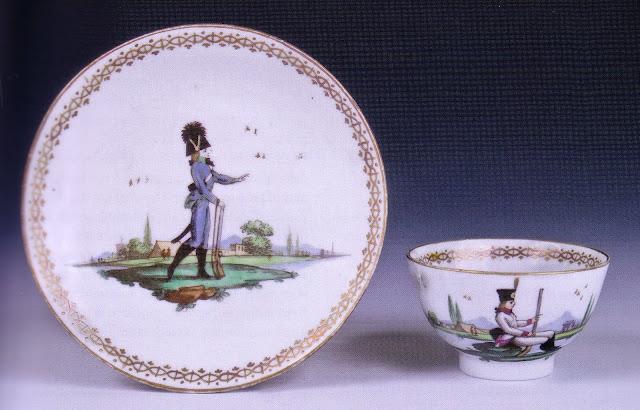 Porcelaines provenant de la manufacture Antonibon de Venise de 1780 à 1800